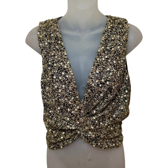 Ramy Brook Women's Virginia Mesh Sleeveless Twist-Front Blouse Top Size M $385 - Picture 5 of 10